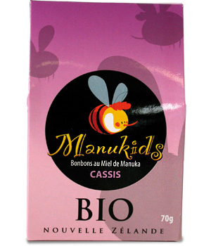 Manukids pastilles miel de Manuka go�t cassis Dr.theiss