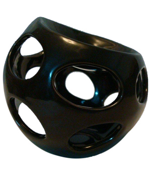 Br�?»le Parfum c�?©ramique laqu�?©e noire Zen Ar�?´me