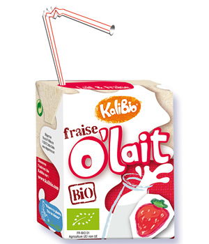 O'Lait Fraise 3 briquettes de 20cl soit Kalibio