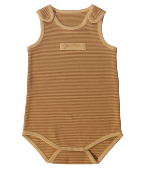 Body sans manches Tendresse ray� Peau ethique