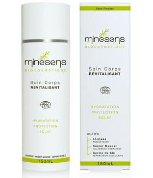 Minesens Soin Corps Revitalisant au Shiitaké, Rosier Muscat et Germe de Blé 150ml