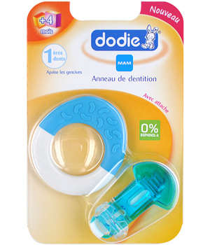 Anneau de dentition '1�res dents' x1 coloris Dodie