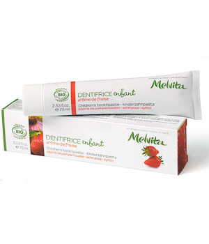Melvita - Duo Children's toothpaste with Strawberry flavour  2x75ml
