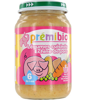 Petit pot L�gumes cuisin�s �chine de porc d�s 6 mois Pr�mibio