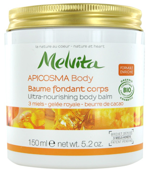 Melvita Baume fondant corps Apicosma aux 3 miels, gelée royale et beurre de cacao 150ml
