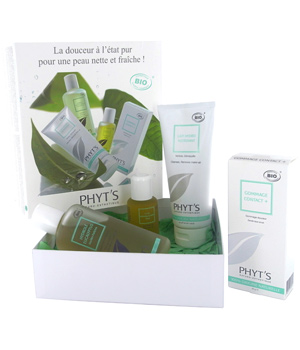 Phyts Coffret soins nettoyants: Lait hydro, Hydrolé Eucalyptus, Contact +, démaquillant yeux