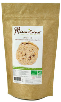 Pr�paration BIO Cookies p�pites de chocolat/noisettes 280 Mirontaine