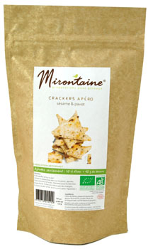 Pr�paration BIO Crackers ap�ro sesame et pavot 251 Mirontaine