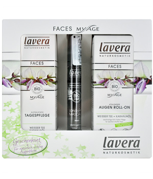 Lavera Coffret beauté Soin de jour + contour des yeux restructurant MY AGE 30ml + mascara OFFERT