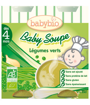Pack of 2 Baby vegetable soups Green Vegetables - from 4 months
