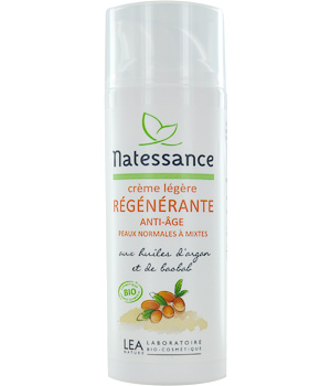 Natessance Crème légère régénérante anti âge Argan Baobab peaux normales à mixtes 50ml