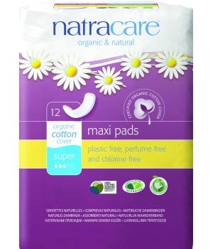 12 Serviettes périodiques Maxi Pads Natracare