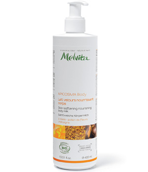 Melvita Lait velours Apicosma pour le corps aux 3 miels, pollen de fleurs et châtaigne 400ml
