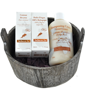Senteurs Du Sud - Women's Argan gift set: Oil 50ml + Shampoo 250ml + Eye Contour 20ml