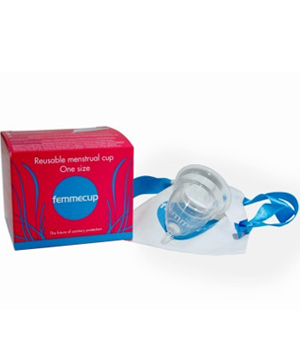 New Femmecup menstrual cup with travel pouch -