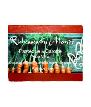 MondeBio UK  Natural ayurvedic soap Watermelon Carrot