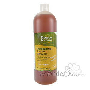 Shampoing Douche Savon de Marseille huile d'olive lavandin bio Douce Nature Douce Nature