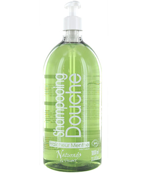 Naturado Shampoing douche Naturado Fraîcheur Menthe 1L