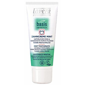 Dentifrice Menthe au fluor, blancheur naturelle 75ml Lavera