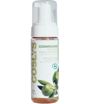Cosmousse douche � l'huile d'olive peau sensible 150ml Coslys
