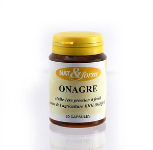 Nat et Form Huile d'onagre 80 capsules