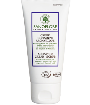 Cr�me gommante aromatique Noyau d'Abricot, Romarin 50ml Sanoflore