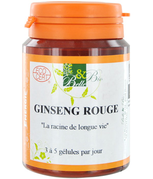 Ginseng rouge bio 60 g�lules Belle et bio