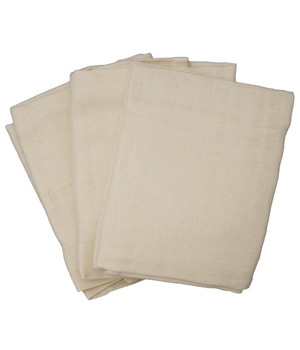 3 Langes à plier en coton biologique écru Popolini