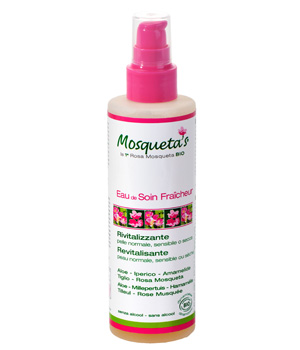 Eau de soin revitalisante Aloe, Hamam�lis, Tilleul...200ml Mosquetas