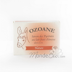 Ozoane Savon au lait d'ânesse nature surgras sans parfum 100g
