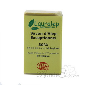 Lauralep Savon d'Alep Exceptionnel 30% huile de Laurier 150g