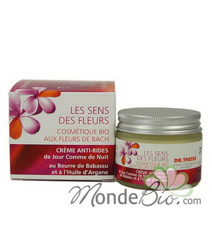 Cr�me de jour nuit anti rides Beurre de Babassu et Argan 50ml Les Sens des Fleurs