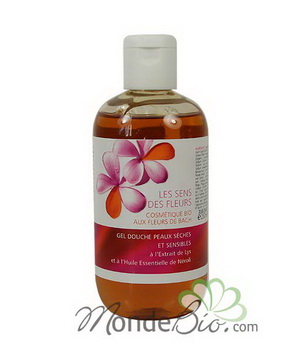 Gel douche peau s�che et sensible Lys et N�roli 250ml Les sens des fleurs