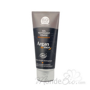 Gel nettoyant visage homme désincrustant Argan 75ml