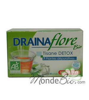 Drainaflore Tisane Detox bio 20 sachets SuperDiet