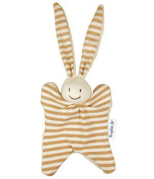 Doudou Lapin oreilles rayées 18 cm