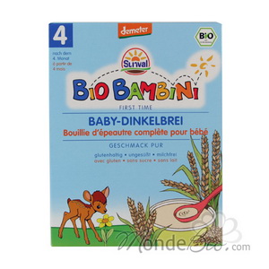 Bouillie à l'épeautre bébé dès 4 mois 200gr Sunval