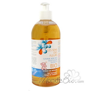 Les Sens Des Fleurs Gel Nettoyant Corps et Cheveux Songe de mousse bio 500ml