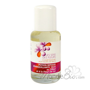 Les Sens Des Fleurs - Eye makeup remover biphasic potion with Lime Tree & Lily 50ml