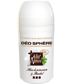 AlloNature - Déo sphère fraîcheur à l'alun de Potassium 50ml