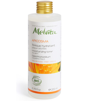 Tonique hydratant peaux sèches Apicosma Eau de Rose Miel Stevia Melvita