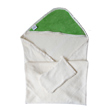 Cape De Bain+gant 100 % Coton Biologique Capuche Velours Lulu Nature