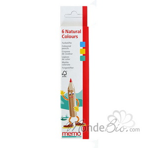 6 Fsc Natural Wood Colour Pencils - Assorted