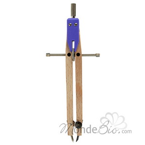 Rentree Ecologique Compas d'écolier en bois de hêtre non traité 16cm