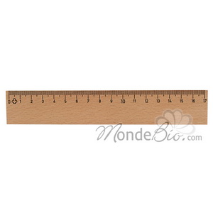 R�gle plate gradu�e 17 cm id�al pour la trousse Monde bio