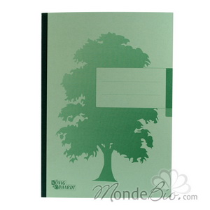 Cahier Arbre Vert 100% recycl� lign� A5 petit format 144 pages Rentree Ecologique