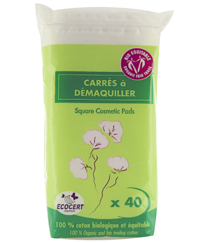 40 carr�s � d�maquiller en coton bio commerce �quitable 75X7
