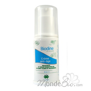 Cr�me anti �ge nuit Jojoba Bourrache Malachite 50ml Biodine