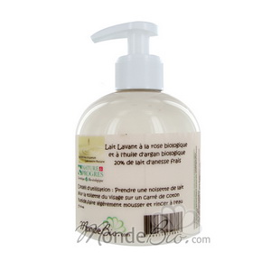 Laboratoire Paysane Mousse de Lait à 30% lait d'ânesse Rose Huile d'argan 300ml