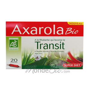 SuperDiet - Axarola Rhubarbe Menthe poivrée Chicorée Pruneau AloeVera 20x15ml